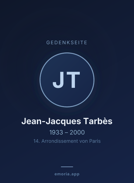 Gedenkportrait von Jean-Jacques Tarbès