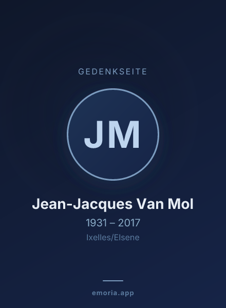 Gedenkportrait von Jean-Jacques Van Mol
