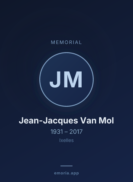Memorial portrait of Jean-Jacques Van Mol