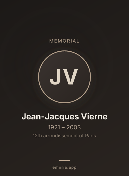 Memorial portrait of Jean-Jacques Vierne