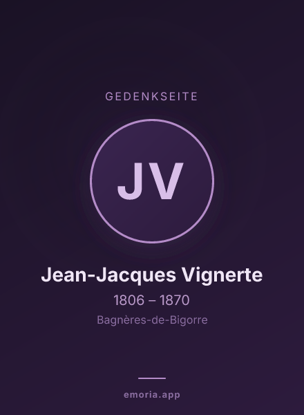 Gedenkportrait von Jean-Jacques Vignerte