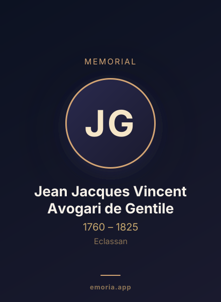 Memorial portrait of Jean Jacques Vincent Avogari de Gentile