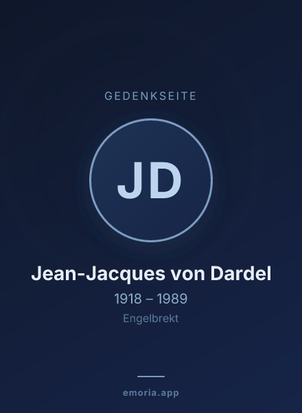 Gedenkportrait von Jean-Jacques von Dardel