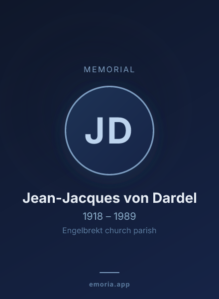 Memorial portrait of Jean-Jacques von Dardel