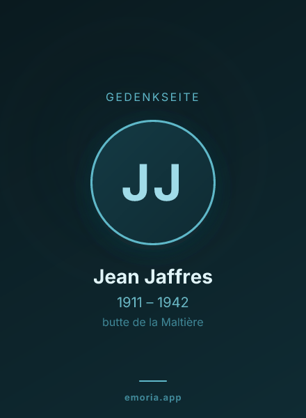 Gedenkportrait von Jean Jaffres