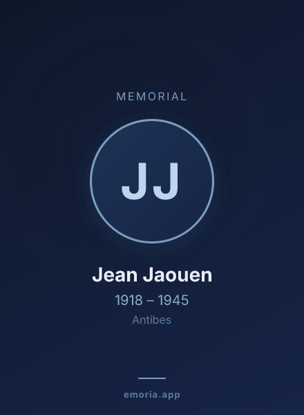 Memorial portrait of Jean Jaouen