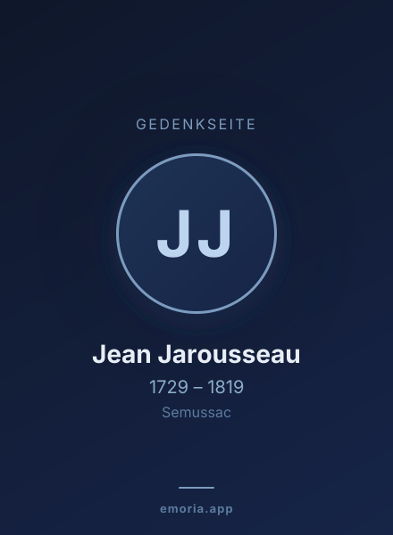 Gedenkportrait von Jean Jarousseau