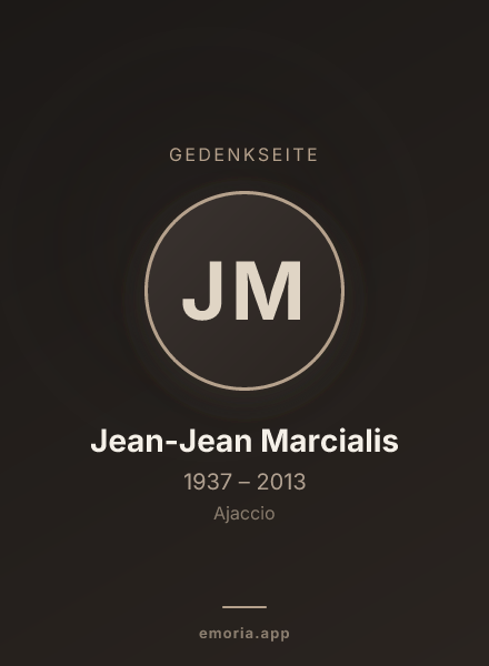 Gedenkportrait von Jean-Jean Marcialis