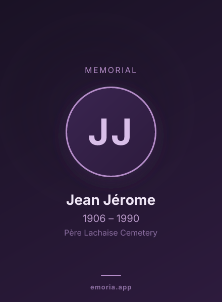 Memorial portrait of Jean Jérome