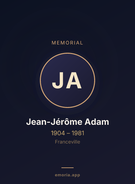 Memorial portrait of Jean-Jérôme Adam
