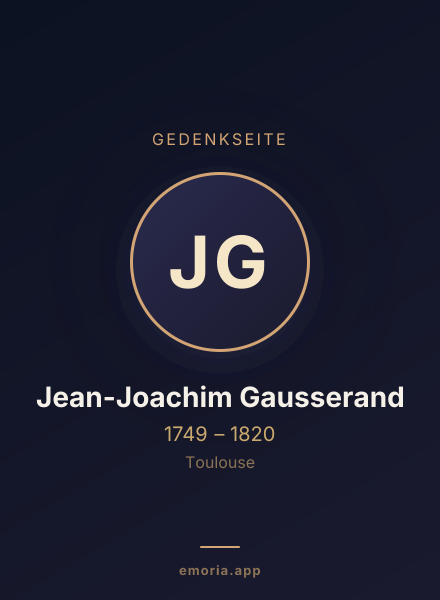 Gedenkportrait von Jean-Joachim Gausserand
