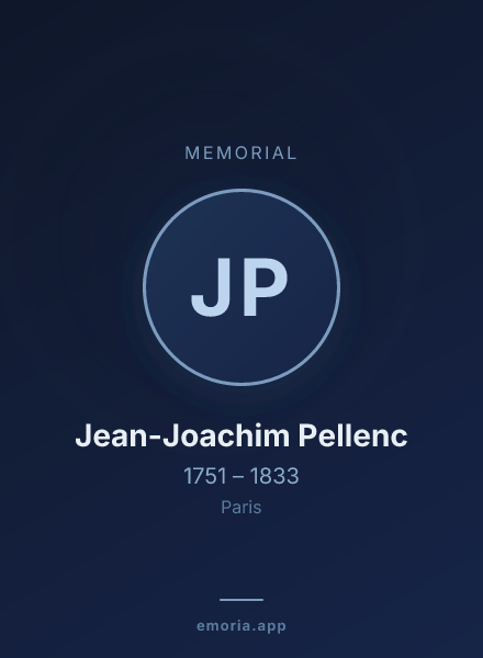 Memorial portrait of Jean-Joachim Pellenc