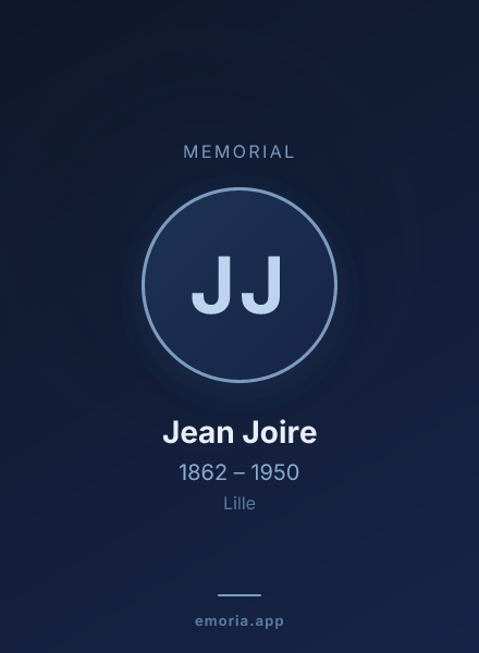 Memorial portrait of Jean Joire