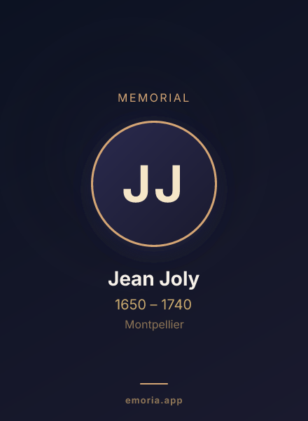 Memorial portrait of Jean Joly