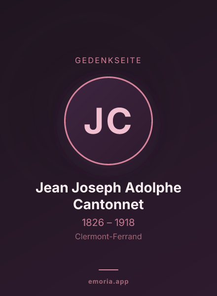 Gedenkportrait von Jean Joseph Adolphe Cantonnet