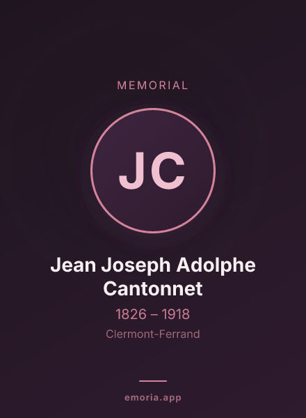 Memorial portrait of Jean Joseph Adolphe Cantonnet