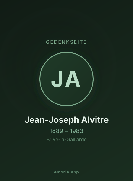 Gedenkportrait von Jean-Joseph Alvitre