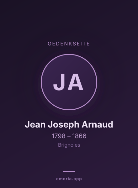 Gedenkportrait von Jean Joseph Arnaud