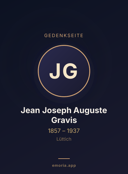 Gedenkportrait von Jean Joseph Auguste Gravis
