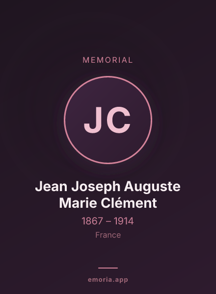 Memorial portrait of Jean Joseph Auguste Marie Clément