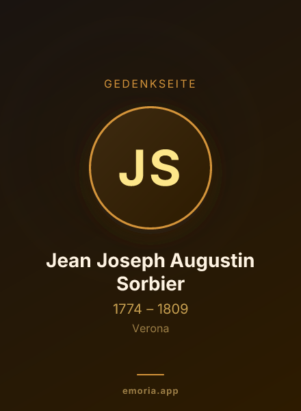 Gedenkportrait von Jean Joseph Augustin Sorbier