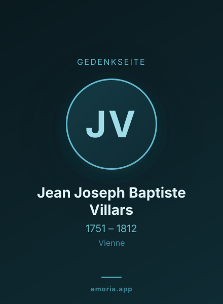 Gedenkportrait von Jean Joseph Baptiste Villars