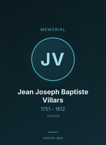 Memorial portrait of Jean Joseph Baptiste Villars