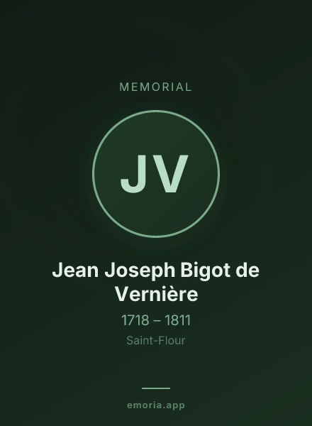 Memorial portrait of Jean Joseph Bigot de Vernière