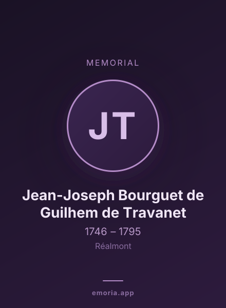 Memorial portrait of Jean-Joseph Bourguet de Guilhem de Travanet