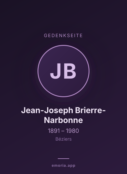 Gedenkportrait von Jean-Joseph Brierre-Narbonne