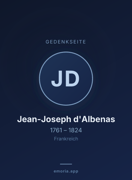 Gedenkportrait von Jean-Joseph d'Albenas