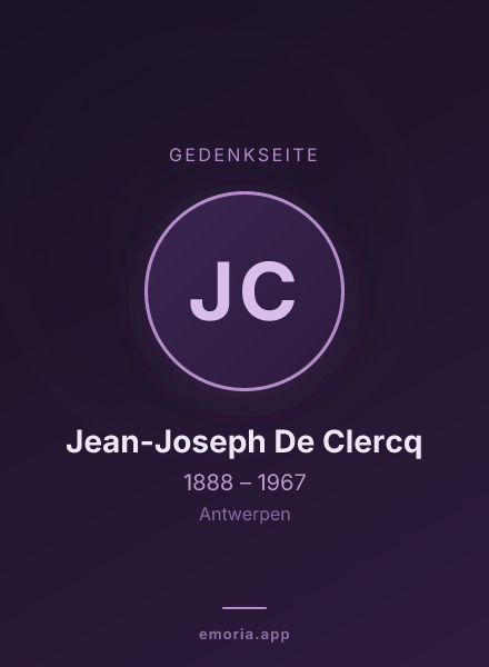 Gedenkportrait von Jean-Joseph De Clercq