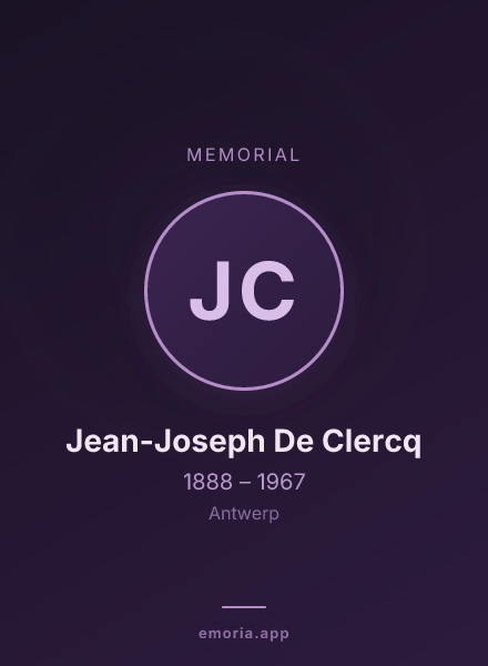 Memorial portrait of Jean-Joseph De Clercq