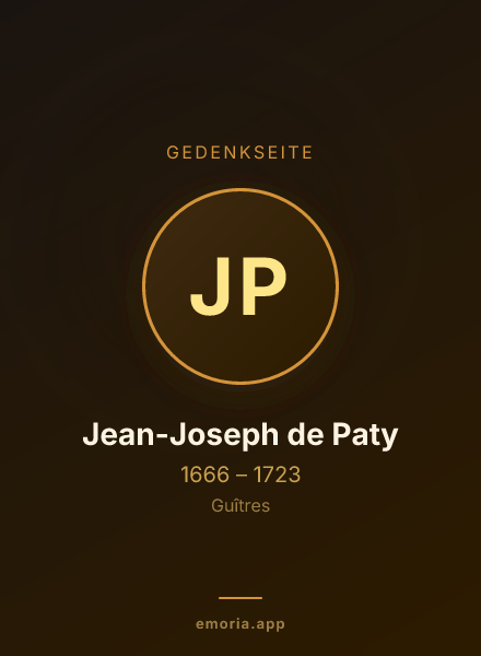 Gedenkportrait von Jean-Joseph de Paty