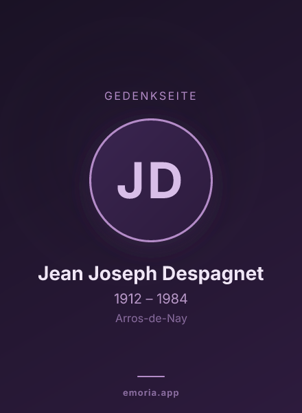 Gedenkportrait von Jean Joseph Despagnet