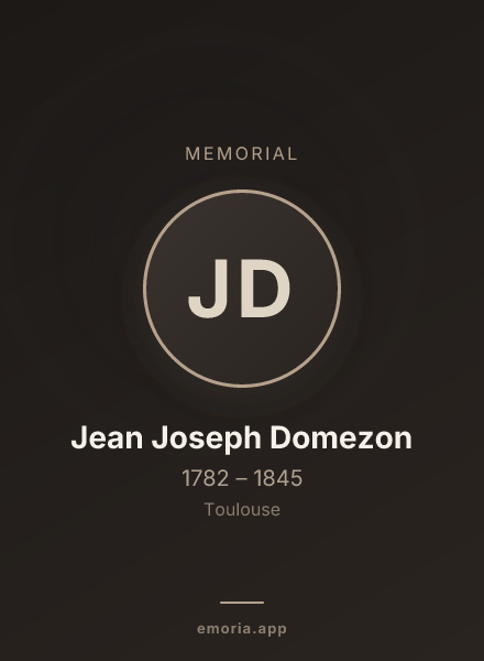Memorial portrait of Jean Joseph Domezon