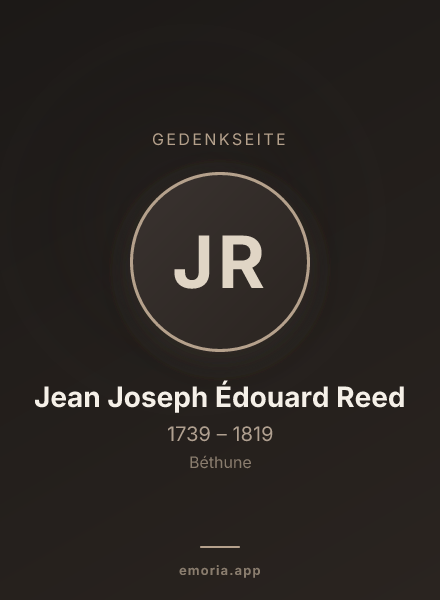 Gedenkportrait von Jean Joseph Édouard Reed
