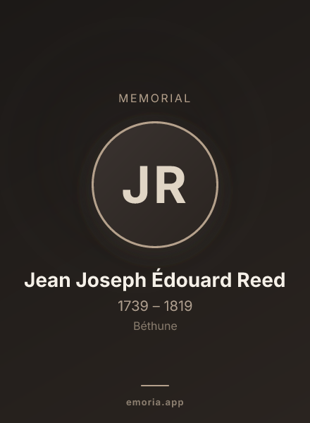 Memorial portrait of Jean Joseph Édouard Reed