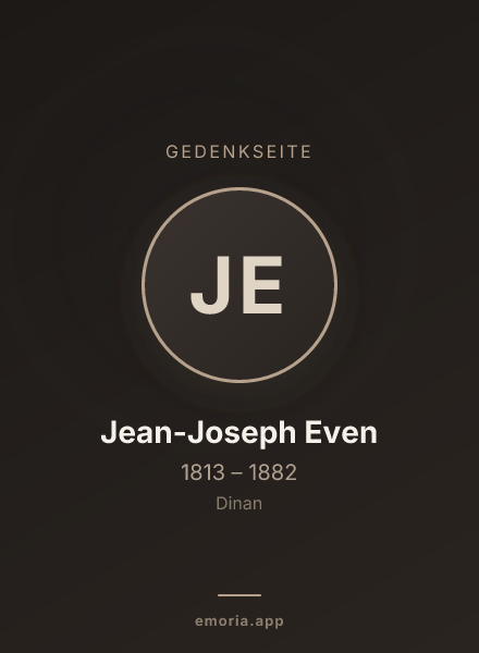 Gedenkportrait von Jean-Joseph Even