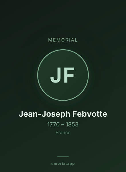 Memorial portrait of Jean-Joseph Febvotte