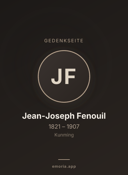 Gedenkportrait von Jean-Joseph Fenouil