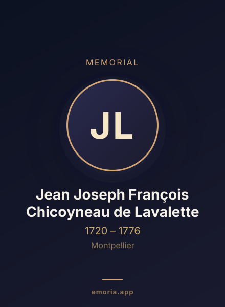 Memorial portrait of Jean Joseph François Chicoyneau de Lavalette