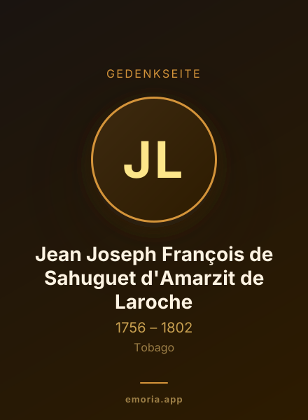 Gedenkportrait von Jean Joseph François de Sahuguet d'Amarzit de Laroche