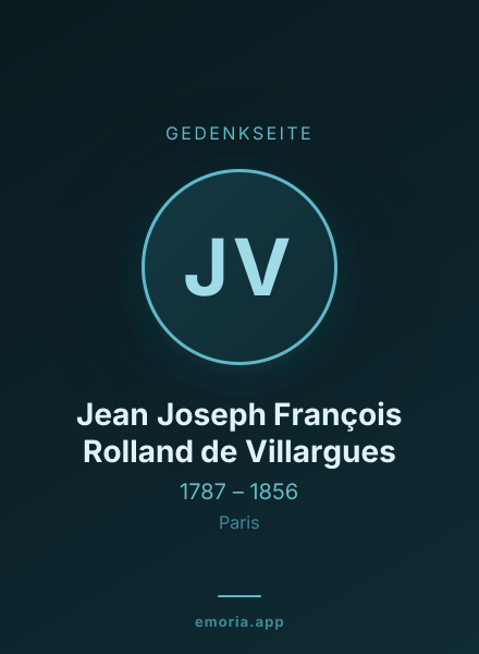Gedenkportrait von Jean Joseph François Rolland de Villargues