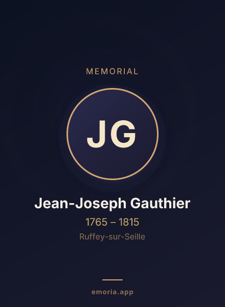 Memorial portrait of Jean-Joseph Gauthier