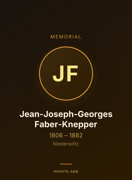 Memorial portrait of Jean-Joseph-Georges Faber-Knepper