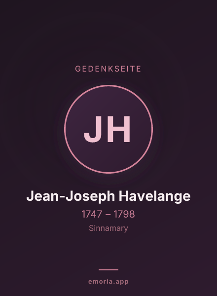 Gedenkportrait von Jean-Joseph Havelange