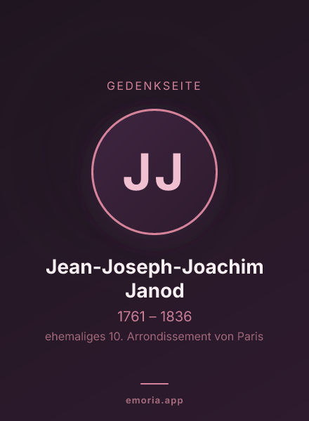 Gedenkportrait von Jean-Joseph-Joachim Janod