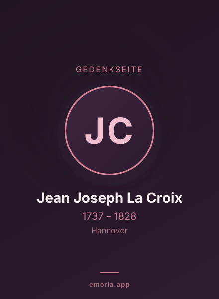 Gedenkportrait von Jean Joseph La Croix