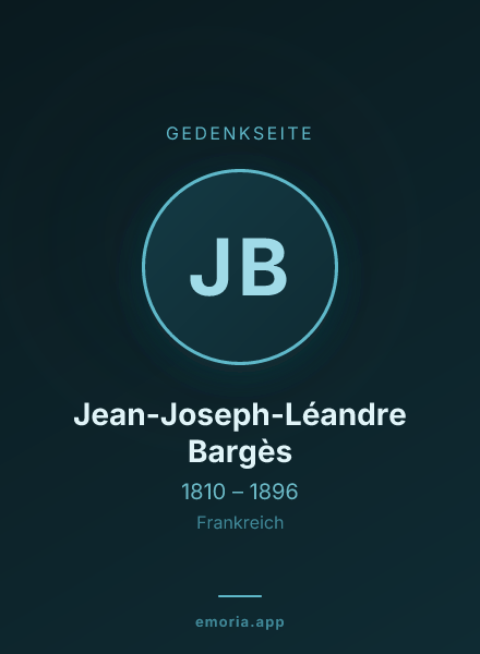 Gedenkportrait von Jean-Joseph-Léandre Bargès